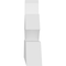 Ekena Millwork Richland Architectural Grade PVC Gable Bracket, 108"W x 18"H x 4"D x 6"F, 4/12 Pitch GBP108X18X0406RIC00 - alternate 2